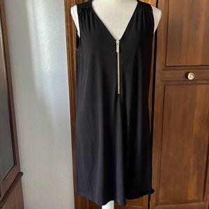 Women’s Black Lil Dress with Gold zipper down front. Michael Kors.